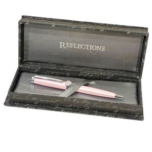 Reflections Premier Pink Jeweled Heart Pen Office Stationery‎ ENGRAVED